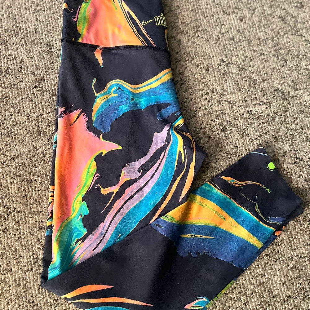 Nike Dri-Fit Women's Leggings Medium m multi color gray